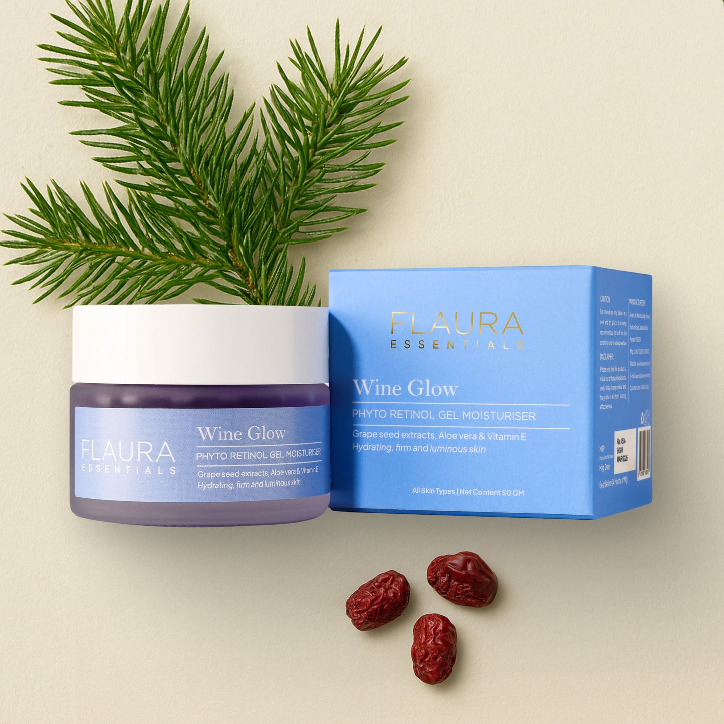 Wine Glow Gel Moisturiser – Phyto Retinol Formula